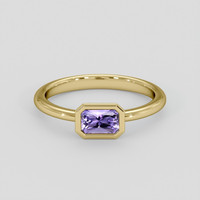 0.80 Ct. Purple Sapphire Ring, 10K Yellow Gold 1