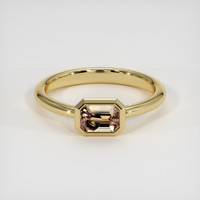 0.87 Ct. Brown Sapphire Ring, 10K Yellow Gold 1
