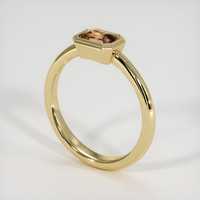 0.87 Ct. Brown Sapphire Ring, 10K Yellow Gold 2