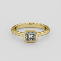 1.01 Ct. Greenish Brown Sapphire Ring, 10K Yellow Gold 1