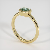 1.15 Ct. Green Sapphire Ring, 10K Yellow Gold 2