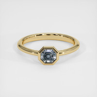 0.68 Ct. Greyish Blue Sapphire Ring, 10K Yellow Gold 1