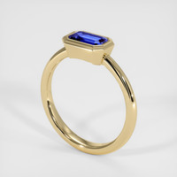 1.20 Ct. Blue Sapphire Ring, 14K Yellow Gold 2