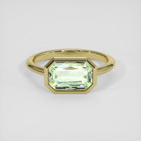 3.51 Ct. Green Grossular Garnet Ring, 14K Yellow Gold 1