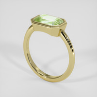 3.51 Ct. Green Grossular Garnet Ring, 14K Yellow Gold 2