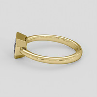 0.96 Ct. White Sapphire Ring, 14K Yellow Gold 4