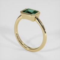 1.58 Ct. Bluish Green Sapphire Ring, 14K Yellow Gold 2