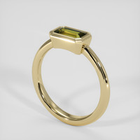 1.27 Ct. Greenish Yellow Sapphire Ring, 14K Yellow Gold 2
