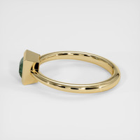 0.67 Ct. Bluish Green Sapphire Ring, 14K Yellow Gold 4