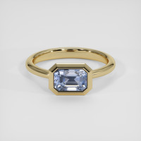 1.71 Ct. Purplish Blue Sapphire Ring, 14K Yellow Gold 1