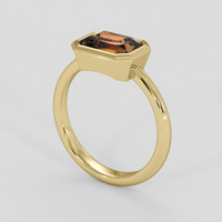 2.55 Ct. Orangish Brown Sapphire Ring, 14K Yellow Gold 2