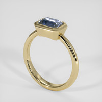 1.59 Ct. Blue Sapphire Ring, 14K Yellow Gold 2