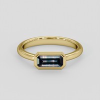 0.89 Ct. Bi Color Sapphire Ring, 14K Yellow Gold 1
