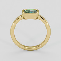 1.01 Ct. Bluish Green Sapphire Ring, 14K Yellow Gold 3
