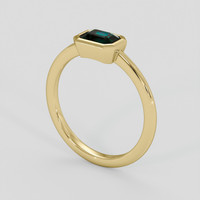 1.17 Ct. Bluish Green Sapphire Ring, 14K Yellow Gold 2