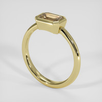1.40 Ct. Peach Sapphire Ring, 14K Yellow Gold 2