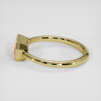 1.19 Ct. Peach Sapphire Ring, 14K Yellow Gold 4