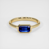 1.20 Ct. Blue Sapphire Ring, 18K Yellow Gold 1