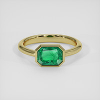 1.14 Ct. Emerald Ring, 18K Yellow Gold 1