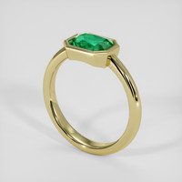 1.14 Ct. Emerald Ring, 18K Yellow Gold 2