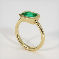 1.59 Ct. Emerald Ring, 18K Yellow Gold 2