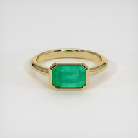 1.75 Ct. Emerald Ring, 18K Yellow Gold 1