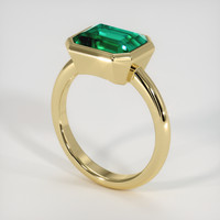 3.32 Ct. Emerald Ring, 18K Yellow Gold 2