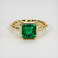 1.48 Ct. Emerald Ring, 18K Yellow Gold 1