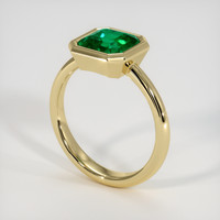 1.48 Ct. Emerald Ring, 18K Yellow Gold 2