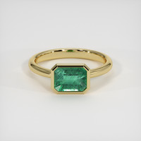 2.74 Ct. Emerald Ring, 18K Yellow Gold 1