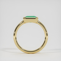0.89 Ct. Emerald Ring, 18K Yellow Gold 3