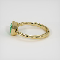 0.89 Ct. Emerald Ring, 18K Yellow Gold 4