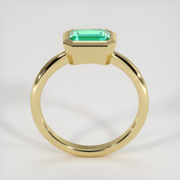 1.10 Ct. Emerald Ring, 18K Yellow Gold 3