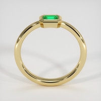 0.32 Ct. Emerald Ring, 18K Yellow Gold 3