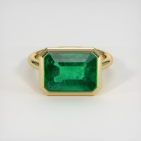 4.87 Ct. Emerald Ring, 18K Yellow Gold 1