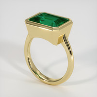 4.87 Ct. Emerald Ring, 18K Yellow Gold 2