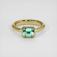 0.84 Ct. Emerald Ring, 18K Yellow Gold 1