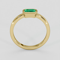 0.84 Ct. Emerald Ring, 18K Yellow Gold 3