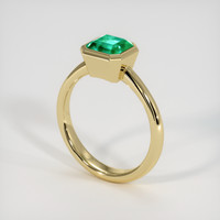 1.27 Ct. Emerald Ring, 18K Yellow Gold 2