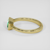0.87 Ct. Emerald Ring, 18K Yellow Gold 4