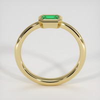 0.33 Ct. Emerald Ring, 18K Yellow Gold 3