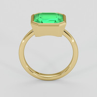 3.70 Ct. Emerald Ring, 18K Yellow Gold 3