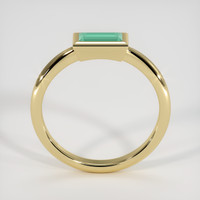 0.51 Ct. Emerald Ring, 18K Yellow Gold 3