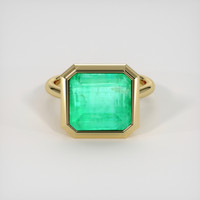 5.21 Ct. Emerald Ring, 18K Yellow Gold 1