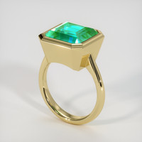5.21 Ct. Emerald Ring, 18K Yellow Gold 2