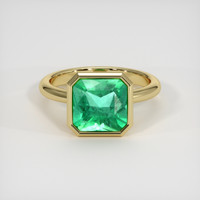 3.05 Ct. Emerald Ring, 18K Yellow Gold 1