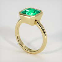 3.05 Ct. Emerald Ring, 18K Yellow Gold 2