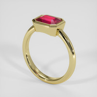 2.04 Ct. Pinkish Red Ruby Ring, 18K Yellow Gold 2