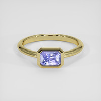 1.16 Ct. Violet Sapphire Ring, 18K Yellow Gold 1
