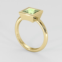 2.18 Ct. Green Sapphire Ring, 18K Yellow Gold 2